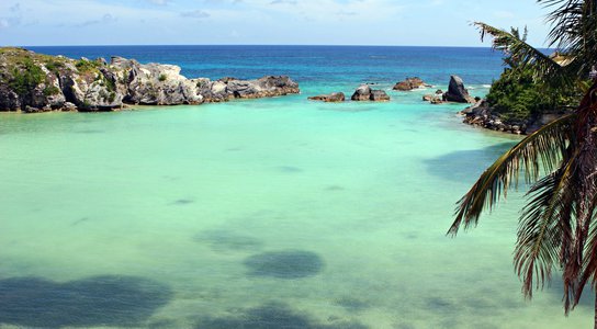 Bermuda lagoon stock photo