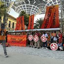 Fossil fuel phase-out protest outside of the Brazil pavilion at COP28.jpg