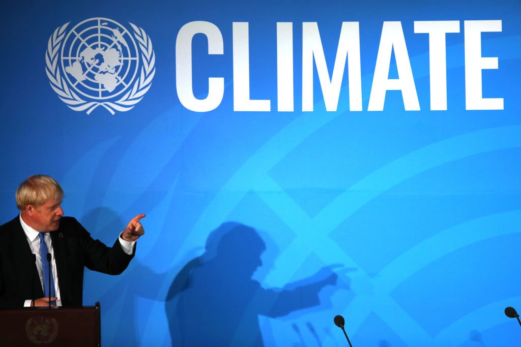 UK Prime Minister Boris Johnson speaks at the United Nations (UN) Climate Action Summit on September 23, 2019 in New York City.