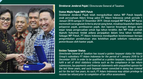 Golden Taxpayer photo from Adaro Report
