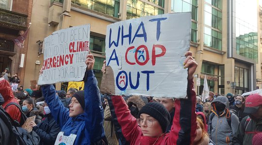 COP26 COP OUT protest