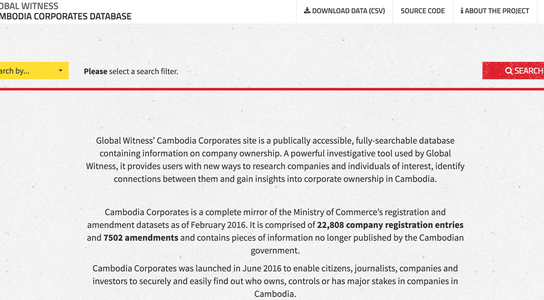 Screenshot of Cambodia Corporates