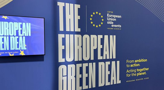 European Green Deal stand at COP26, Glasgow, 2021