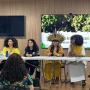 Panelists at the Escazú event in Brasilia.
