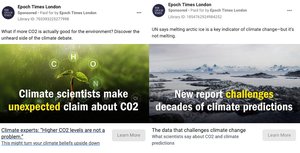 Climate denial ads by The Epoch Times