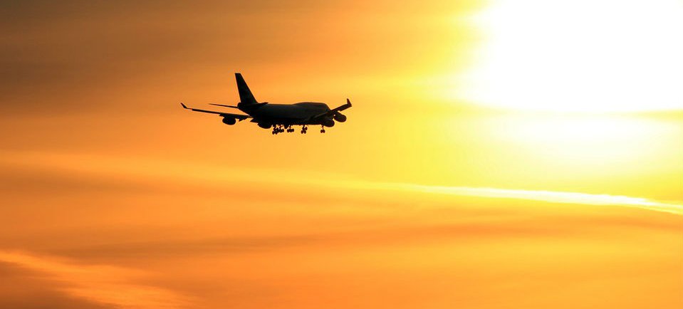 plane sunrise