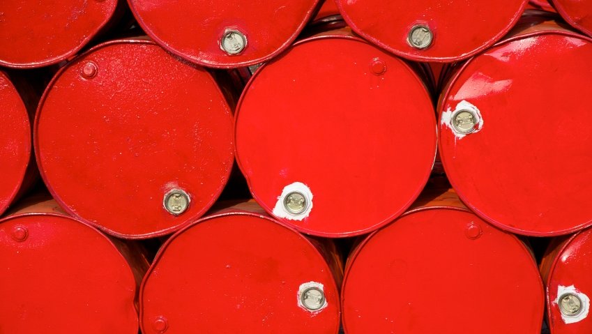 red oil barrels